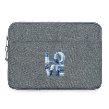 Love Modern Patchwork Art - Laptop bag 15" - heather grey - Front