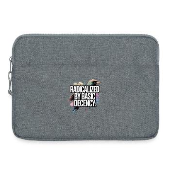 Radicalized by Basic Decency Statement - Laptop bag 15" - heather grey - Front