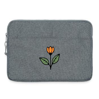Idée cadeau fleur Tulipe Fleurs Fleurs Maman - Sacoche pour ordinateur portable 15 pouces - gris chiné - Devant
