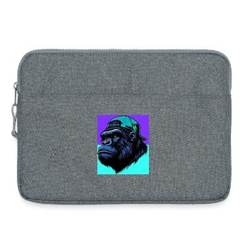 gorille - Sacoche pour ordinateur portable 15 pouces - gris chiné - Devant