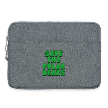 save the polar bears - Laptop bag 15" - heather grey - Front
