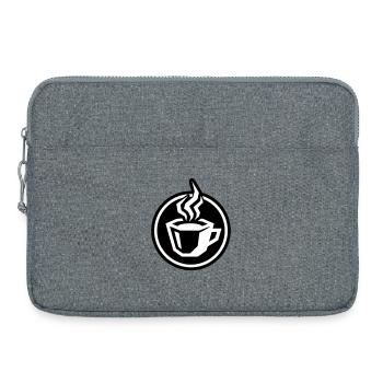 Coffee Cup Icon - Laptop bag 15" - heather grey - Front