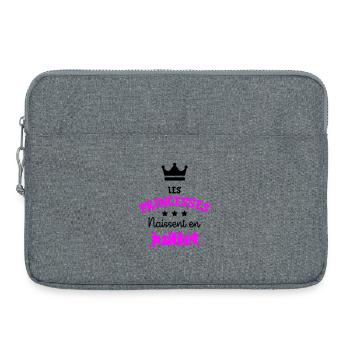 Princesse née en Juillet Joli Cadeau Naissance - Sacoche pour ordinateur portable 15 pouces - gris chiné - Devant