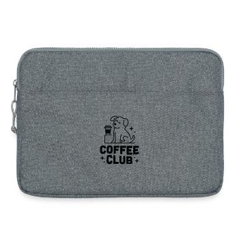 Kaffeeclub, lustiger Hund, Retro-Vintage - Laptoptasche 15" - Grau meliert - Vorne