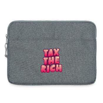 Taxer les riches - Sacoche pour ordinateur portable 15 pouces - gris chiné - Devant