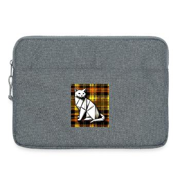cat - Laptop bag 15" - heather grey - Front