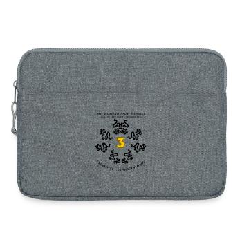 Numer_3 symbole de créativité, d’expression et de joie - Sacoche pour ordinateur portable 15 pouces - gris chiné - Devant