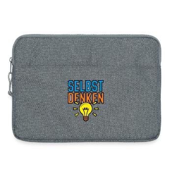 Selbst Denken - Laptoptasche 15" - Grau meliert - Vorne