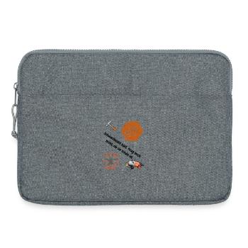 Schlosser Shirt: Passt nicht? Wird passend gemacht - Laptoptasche 15" - Grau meliert - Vorne