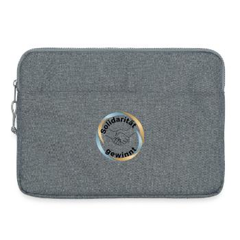 Solidarität Menschenrechte Statement Motiv - Laptoptasche 15" - Grau meliert - Vorne
