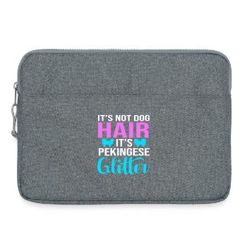 Pekinese Hund - Laptoptasche 15" - Grau meliert - Vorne