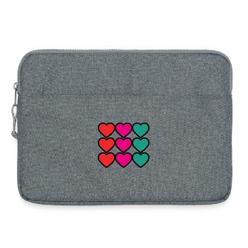COEUR. MERCI. MAÎTRESSE. MAÎTRE. MERCI MAÎTRESSE. - Sacoche pour ordinateur portable 15 pouces - gris chiné - Devant