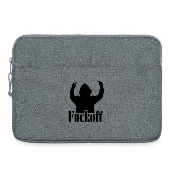 Fuck you, fuck off, middle finger, stinky finger, - Laptop bag 15" - heather grey - Front