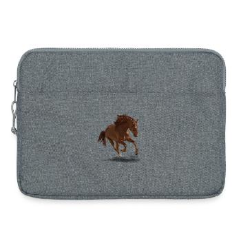 Horse - Laptop bag 15" - heather grey - Front