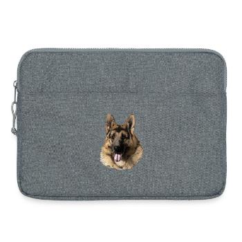 German shepherd - Laptop bag 15" - heather grey - Front