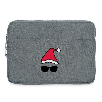 Christmas Hat Sunglasses Xmas Shades - Laptop bag 15" - heather grey - Front