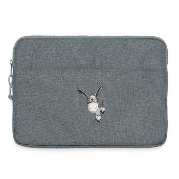 Âne avec des lunettes de soleil I motif animalier petit âne - Sacoche pour ordinateur portable 15 pouces - gris chiné - Devant
