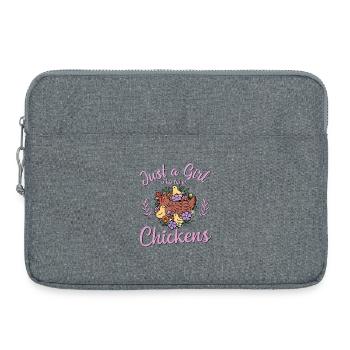 Chicken Chickens - Laptop bag 15" - heather grey - Front