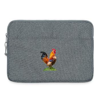 proud male rooster. Cropped,Chef icon - Laptop bag 15" - heather grey - Front