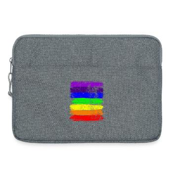 Lebendige Pride-Pinselstreifen - Laptoptasche 15" - Grau meliert - Vorne