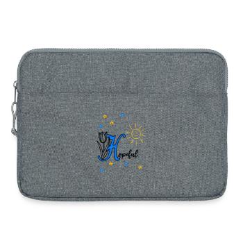 Hopeful, Christian - Laptop bag 15" - heather grey - Front
