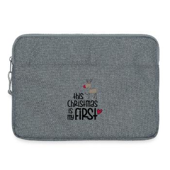 Cadeaux pour enfants pour Noël - Sacoche pour ordinateur portable 15 pouces - gris chiné - Devant
