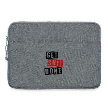 GET SHIT DONE - Laptop bag 15" - heather grey - Front
