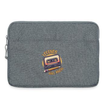 Legenden werden es wissen: Die Kassette und der Bleistift - Laptoptasche 15" - Grau meliert - Vorne