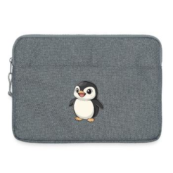 Cute Adorable Penguin - Charming Cartoon Design - Laptop bag 15" - heather grey - Front