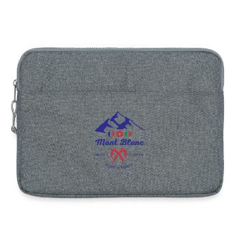 Plus haute montagne des Alpes du Mont-Blanc - Sacoche pour ordinateur portable 15 pouces - gris chiné - Devant