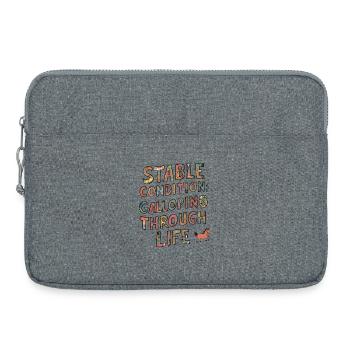 Stable condition: Galloping through life - Laptoptasche 15" - Grau meliert - Vorne