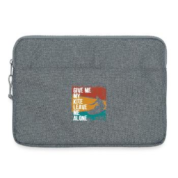 Solo Kite Surfer Silhouette Design - Laptop bag 15" - heather grey - Front
