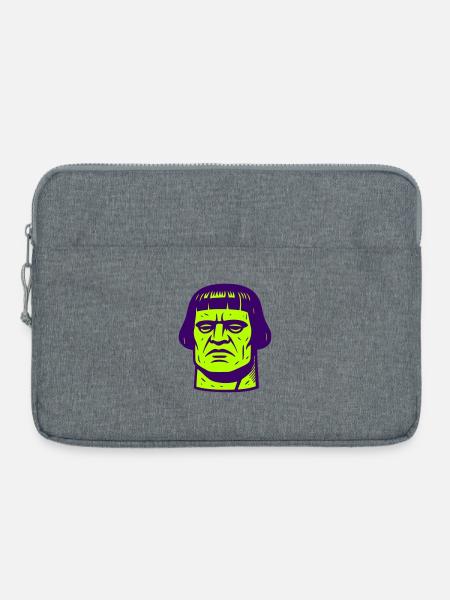 Monster Kopf / Golem - Laptoptasche 15" - Grau meliert