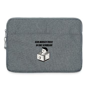 Personne ne rentre dans un tiroir - Sacoche pour ordinateur portable 15 pouces - gris chiné - Devant