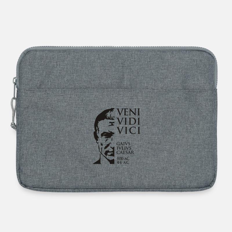 Veni Vidi Vici Caesar Zitat Kaiser - Laptoptasche 15" - Grau meliert