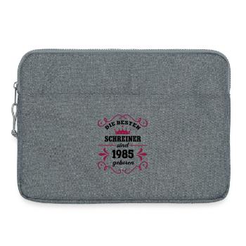 Schreinerin Geburtstag Jahrgang 1985 Schreiner 85 - Laptoptasche 15" - Grau meliert - Vorne