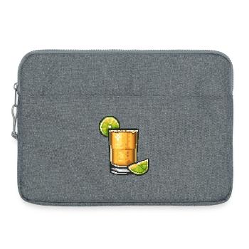 Pixel Cocktail Lime Whiskey - Laptop bag 15" - heather grey - Front