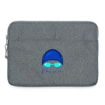 Passion Schwimmen Neon Blau - Laptoptasche 15" - Grau meliert - Vorne