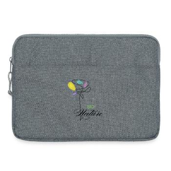 Colorful Organic Nature Flowers - Laptop bag 15" - heather grey - Front