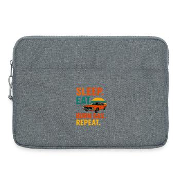 Sleep Eat Burn Gas Repeat  - Laptop bag 15" - heather grey - Front