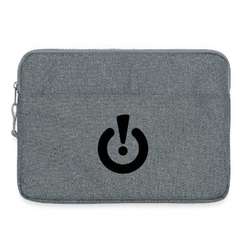 Standby Symbol – TV Strom Aus An Energiesparen - Laptoptasche 15" - Grau meliert - Vorne