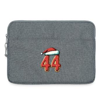 44 Number Biscuit Christmas - Laptop bag 15" - heather grey - Front