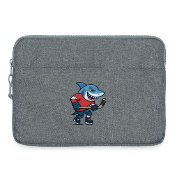 Haie Hockeyheld im Trikot - Laptoptasche 15" - Grau meliert - Vorne