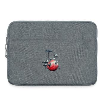 a very fungi Christmas! - Laptop bag 15" - heather grey - Front