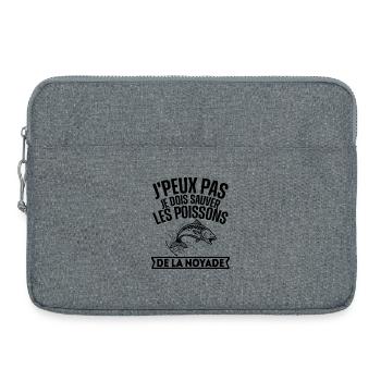 I can't I have to save the fish humor fishing - Laptop bag 15" - heather grey - Front