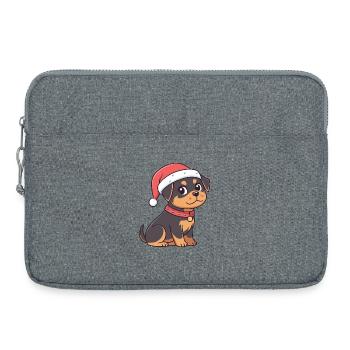 Welpen-Weihnachtszeichentrick - Laptoptasche 15" - Grau meliert - Vorne