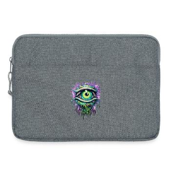 Psychedelic Eye Colorful LSD Drugs Trip - Laptop bag 15" - heather grey - Front