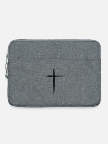 Jesus Kreuz  - Laptoptasche 15" - Grau meliert