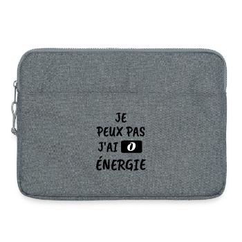 Ich kann nicht. Ich habe Zero Energy. - Laptoptasche 15" - Grau meliert - Vorne