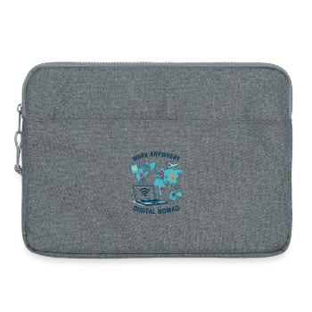 Télétravail - télétravailleur - Full Remote - Sacoche pour ordinateur portable 15 pouces - gris chiné - Devant